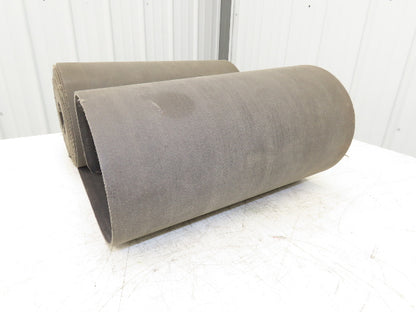 16"W x 31' Heat Resistant Fabric Conveyor Belt 1-Ply Gray Reversible 1/8"Thick