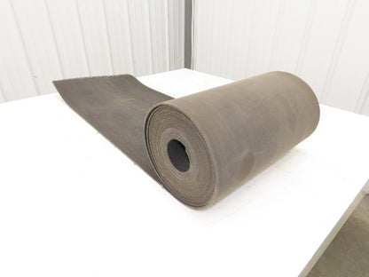 16"W x 31' Heat Resistant Fabric Conveyor Belt 1-Ply Gray Reversible 1/8"Thick
