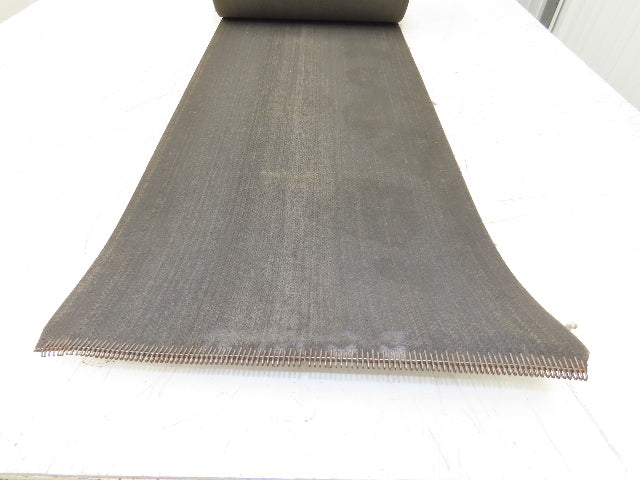 16"W x 31' Heat Resistant Fabric Conveyor Belt 1-Ply Gray Reversible 1/8"Thick