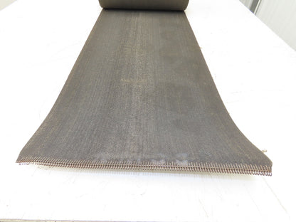 16"W x 31' Heat Resistant Fabric Conveyor Belt 1-Ply Gray Reversible 1/8"Thick