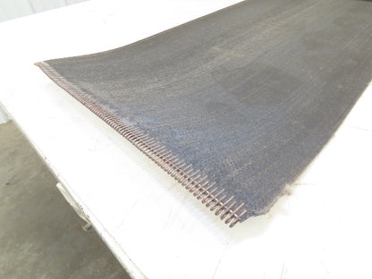 16"W x 31' Heat Resistant Fabric Conveyor Belt 1-Ply Gray Reversible 1/8"Thick