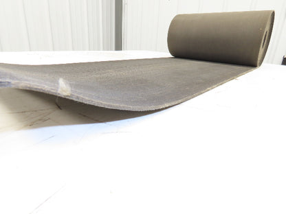 16"W x 31' Heat Resistant Fabric Conveyor Belt 1-Ply Gray Reversible 1/8"Thick