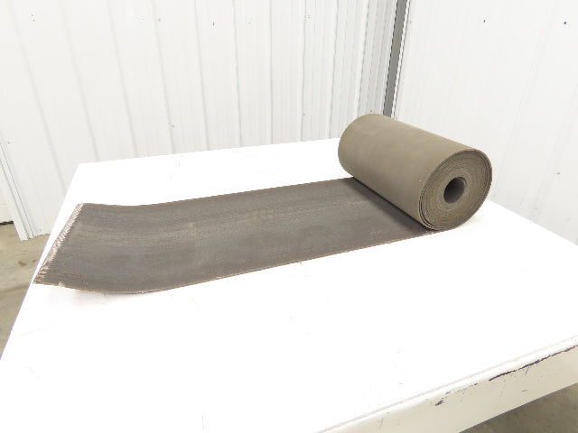 16"W x 31' Heat Resistant Fabric Conveyor Belt 1-Ply Gray Reversible 1/8"Thick
