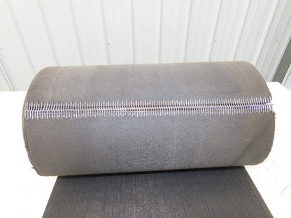 16"x 27' 6" Heat Resistant Fabric Conveyor Belt 1-Ply Gray Reversible 1/8"Thick