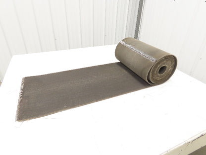 16"x 27' 6" Heat Resistant Fabric Conveyor Belt 1-Ply Gray Reversible 1/8"Thick