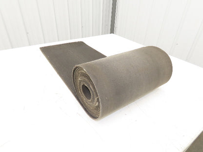 16"x 27' 6" Heat Resistant Fabric Conveyor Belt 1-Ply Gray Reversible 1/8"Thick