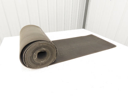 16"x 27' 6" Heat Resistant Fabric Conveyor Belt 1-Ply Gray Reversible 1/8"Thick