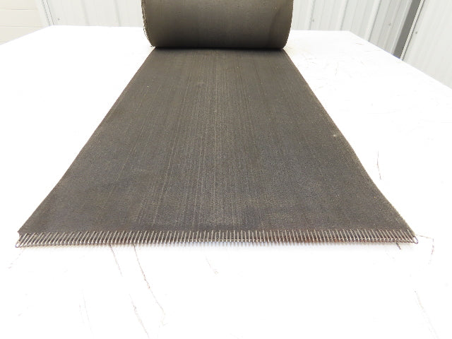 16"x 27' 6" Heat Resistant Fabric Conveyor Belt 1-Ply Gray Reversible 1/8"Thick