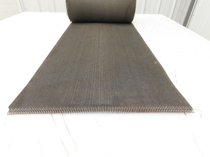 16"x 27' 6" Heat Resistant Fabric Conveyor Belt 1-Ply Gray Reversible 1/8"Thick