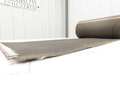 16"x 27' 6" Heat Resistant Fabric Conveyor Belt 1-Ply Gray Reversible 1/8"Thick