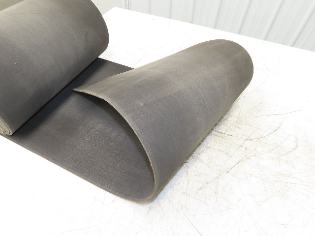 16"W x 30' Heat Resistant Fabric Conveyor Belt 1-Ply Gray Reversible 1/8"Thick