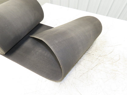 16"W x 30' Heat Resistant Fabric Conveyor Belt 1-Ply Gray Reversible 1/8"Thick