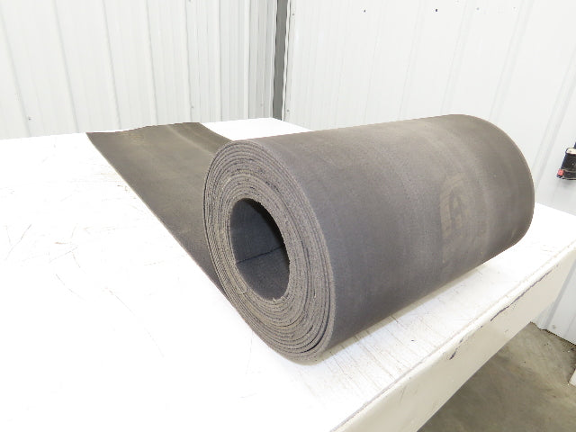 16"W x 30' Heat Resistant Fabric Conveyor Belt 1-Ply Gray Reversible 1/8"Thick