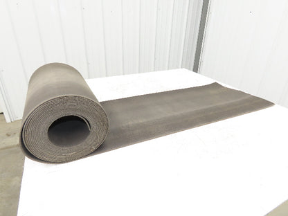 16"W x 30' Heat Resistant Fabric Conveyor Belt 1-Ply Gray Reversible 1/8"Thick