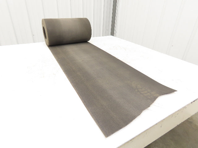 16"W x 30' Heat Resistant Fabric Conveyor Belt 1-Ply Gray Reversible 1/8"Thick