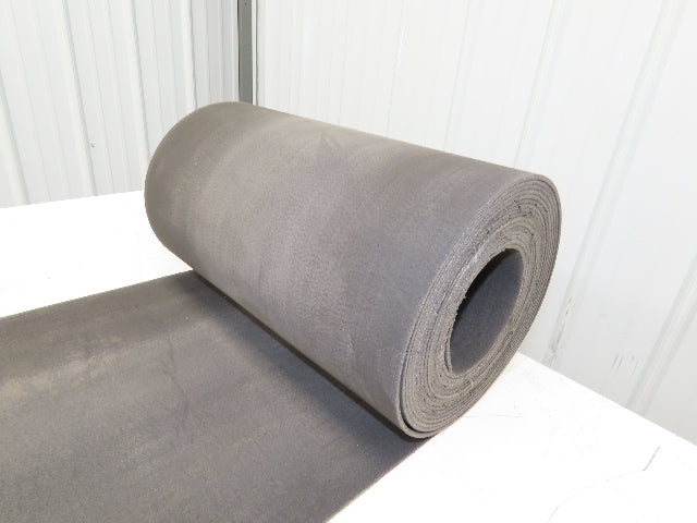 16"W x 30' Heat Resistant Fabric Conveyor Belt 1-Ply Gray Reversible 1/8"Thick