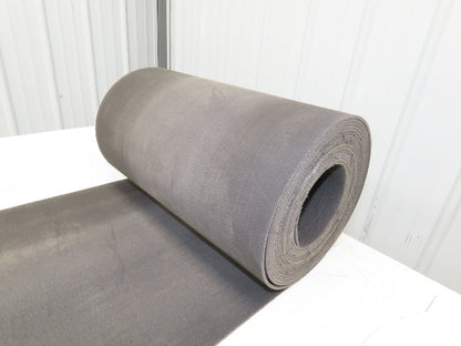 16"W x 30' Heat Resistant Fabric Conveyor Belt 1-Ply Gray Reversible 1/8"Thick