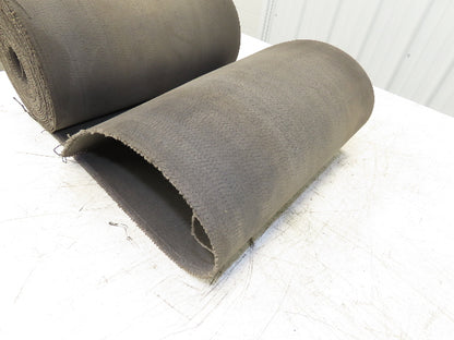15.75"W x 33' 11" Heat Resistant Fabric Conveyor Belt Gray Reversible 1/8"Thick