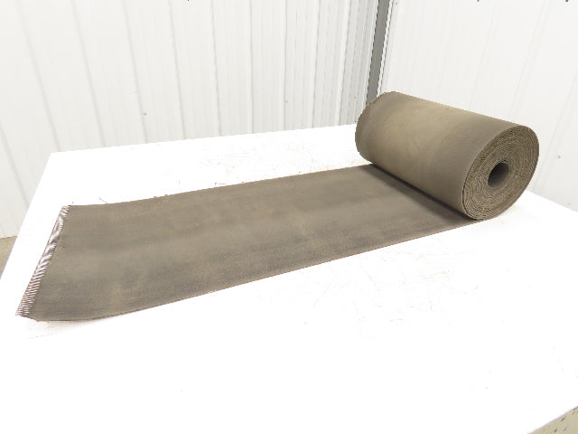 15.75"W x 33' 11" Heat Resistant Fabric Conveyor Belt Gray Reversible 1/8"Thick