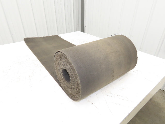 15.75"W x 33' 11" Heat Resistant Fabric Conveyor Belt Gray Reversible 1/8"Thick