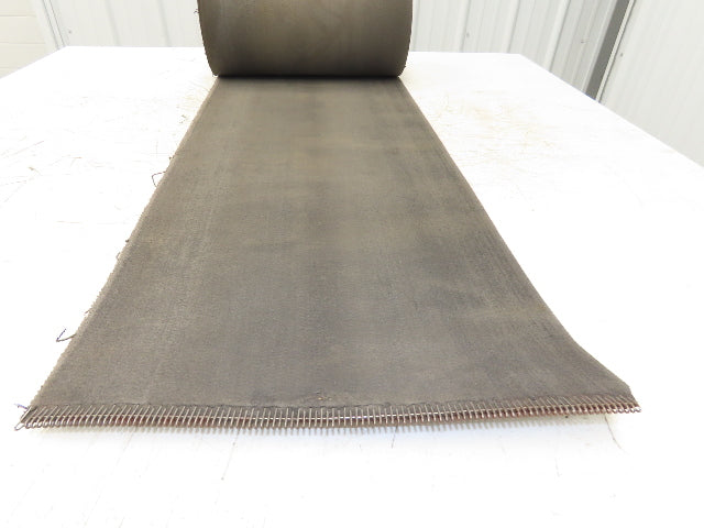 15.75"W x 33' 11" Heat Resistant Fabric Conveyor Belt Gray Reversible 1/8"Thick
