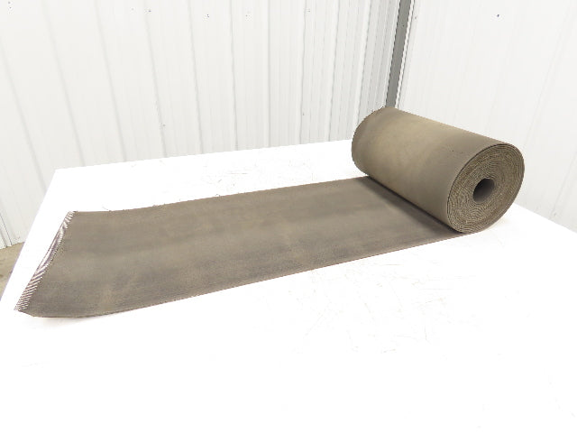 15.75"W x 33' 11" Heat Resistant Fabric Conveyor Belt Gray Reversible 1/8"Thick