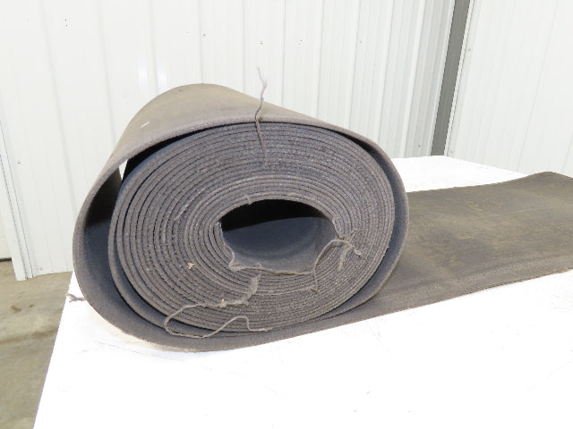 16"W x 35' Heat Resistant Fabric Conveyor Belt 1-Ply Gray Reversible 1/8"Thick