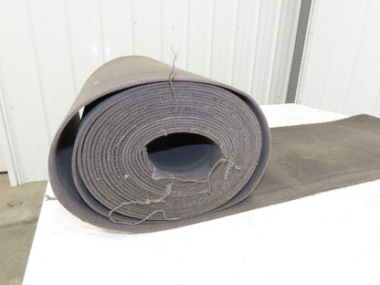 16"W x 35' Heat Resistant Fabric Conveyor Belt 1-Ply Gray Reversible 1/8"Thick