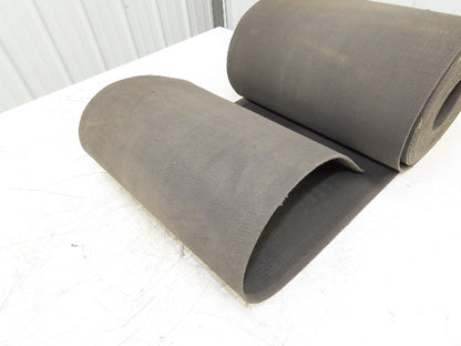 16"W x 35' Heat Resistant Fabric Conveyor Belt 1-Ply Gray Reversible 1/8"Thick