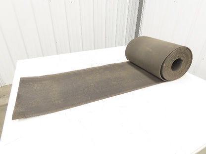 16"W x 35' Heat Resistant Fabric Conveyor Belt 1-Ply Gray Reversible 1/8"Thick