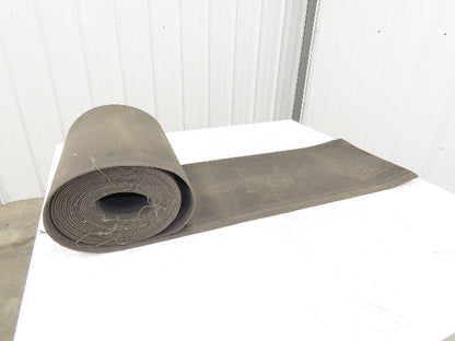 16"W x 35' Heat Resistant Fabric Conveyor Belt 1-Ply Gray Reversible 1/8"Thick