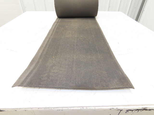 16"W x 35' Heat Resistant Fabric Conveyor Belt 1-Ply Gray Reversible 1/8"Thick