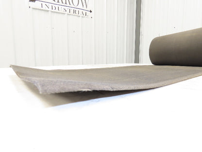 16"W x 35' Heat Resistant Fabric Conveyor Belt 1-Ply Gray Reversible 1/8"Thick
