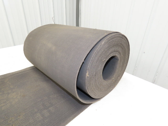 16"W x 35' Heat Resistant Fabric Conveyor Belt 1-Ply Gray Reversible 1/8"Thick