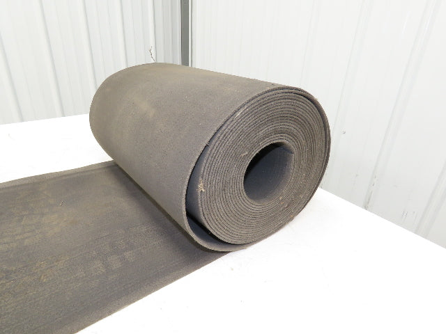16"W x 35' Heat Resistant Fabric Conveyor Belt 1-Ply Gray Reversible 1/8"Thick