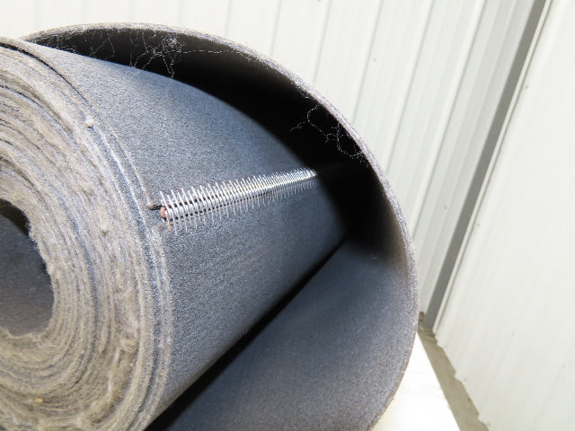 16"W x 42' Heat Resistant Fabric Conveyor Belt 1-Ply Gray Reversible 3/32"Thick