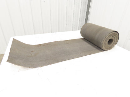 16"W x 42' Heat Resistant Fabric Conveyor Belt 1-Ply Gray Reversible 3/32"Thick