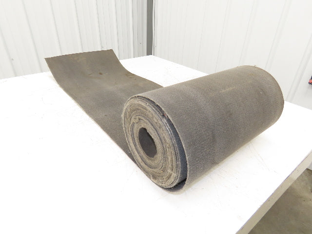 16"W x 42' Heat Resistant Fabric Conveyor Belt 1-Ply Gray Reversible 3/32"Thick