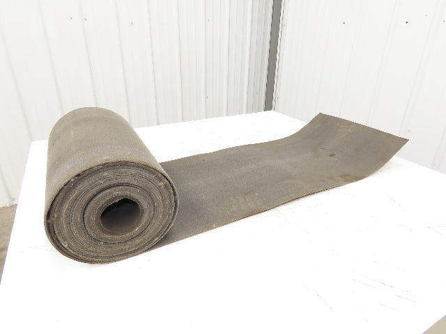 16"W x 42' Heat Resistant Fabric Conveyor Belt 1-Ply Gray Reversible 3/32"Thick