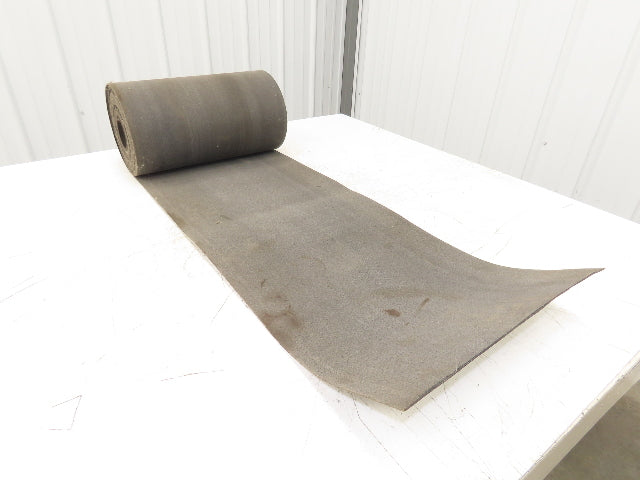 16"W x 42' Heat Resistant Fabric Conveyor Belt 1-Ply Gray Reversible 3/32"Thick