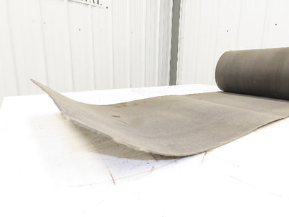 16"W x 42' Heat Resistant Fabric Conveyor Belt 1-Ply Gray Reversible 3/32"Thick