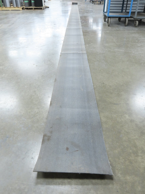 16"W x 42' Heat Resistant Fabric Conveyor Belt 1-Ply Gray Reversible 3/32"Thick