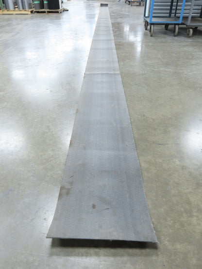 16"W x 42' Heat Resistant Fabric Conveyor Belt 1-Ply Gray Reversible 3/32"Thick