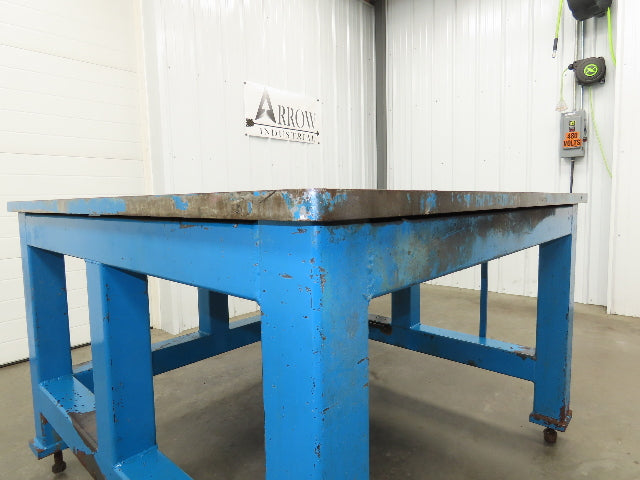1-9/32" Steel Top Machine Base Welding Table Work Bench 56-1/2x55" Top 37-1/2"
