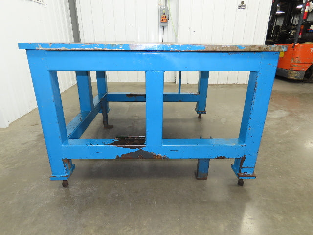 1-9/32" Steel Top Machine Base Welding Table Work Bench 56-1/2x55" Top 37-1/2"