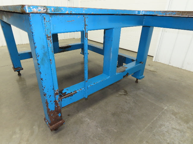 1-9/32" Steel Top Machine Base Welding Table Work Bench 56-1/2x55" Top 37-1/2"
