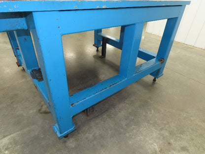 1-9/32" Steel Top Machine Base Welding Table Work Bench 56-1/2x55" Top 37-1/2"