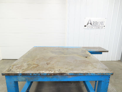 1-9/32" Steel Top Machine Base Welding Table Work Bench 56-1/2x55" Top 37-1/2"