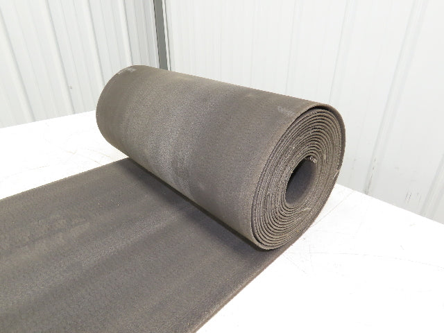 15.75"W x 25' Heat Resistant Fabric Conveyor Belt Gray Reversible 1/8"Thick