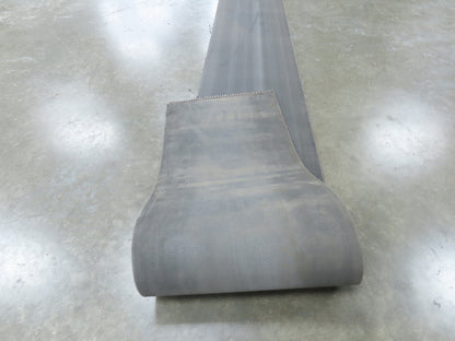 15.75"W x 25' Heat Resistant Fabric Conveyor Belt Gray Reversible 1/8"Thick